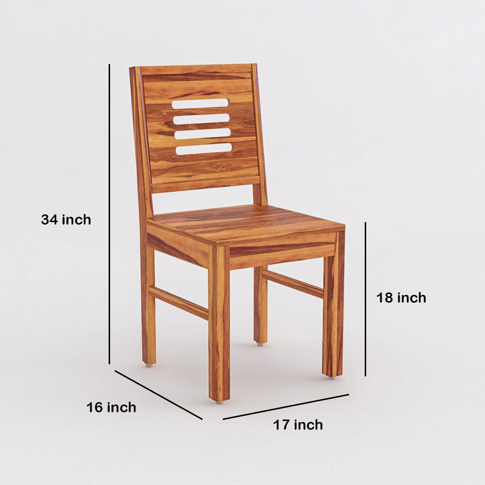 Modern Solid Wood 4 Seater Dining Table Set with 3 Chairs & 1 Bench