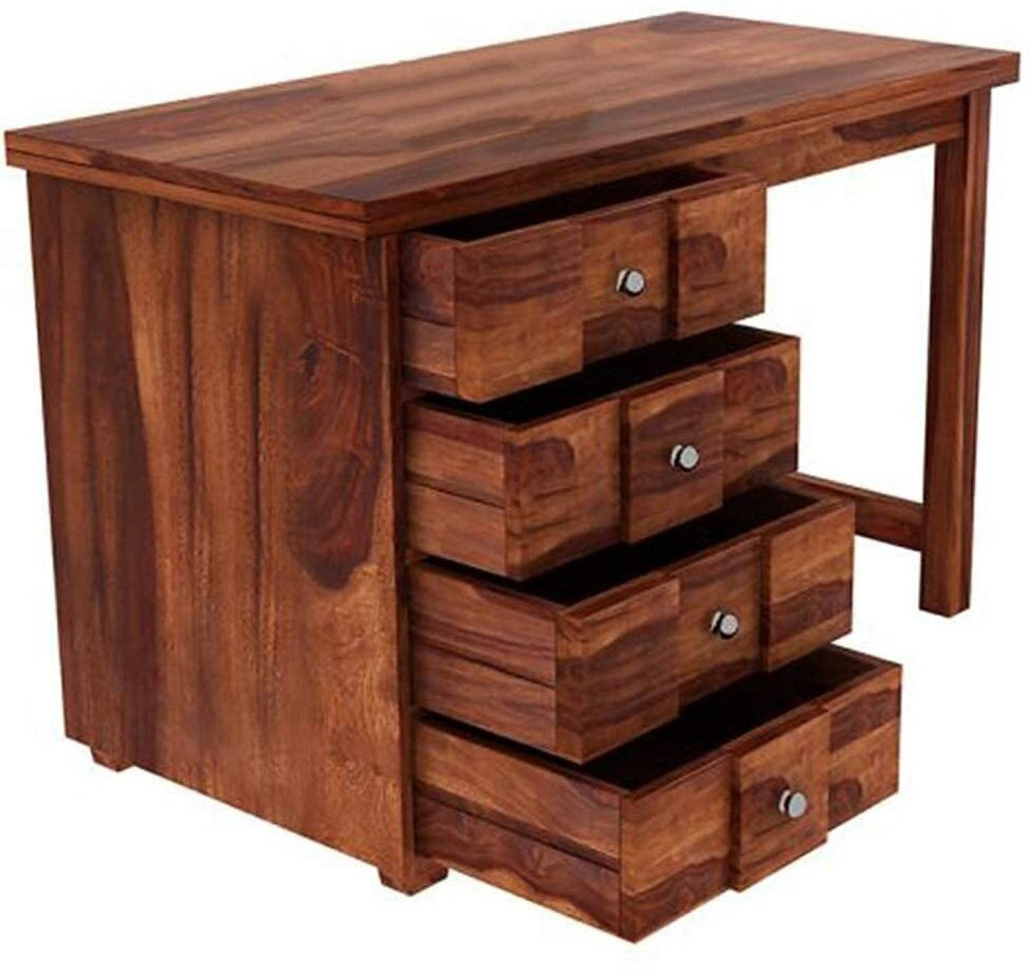 Solid Teak Wood Study / Writing Desk with 4 Drawers