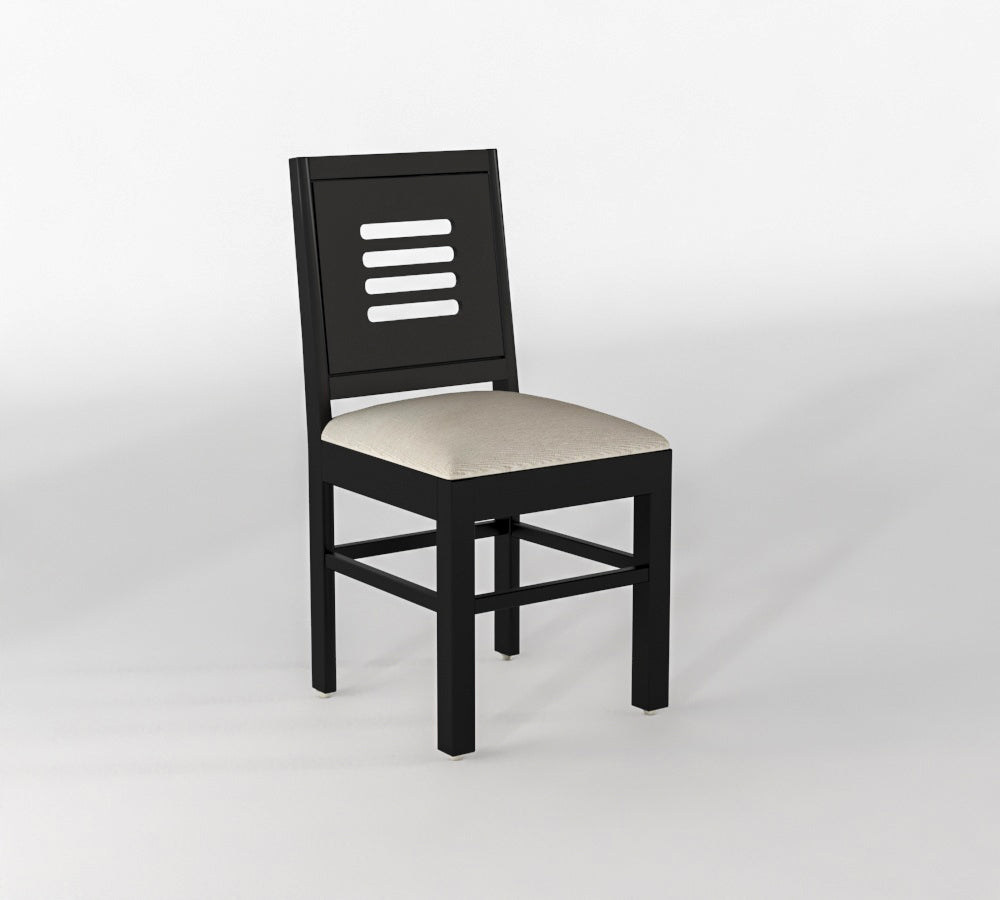 Solid Wood 6 Seater Dining Table Set with Cushioned Chairs
