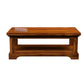 Handcrafted Solid Wood Coffee Table with Open Shelf