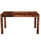 Solid Wood 6 Seater Dining Table Set with Slatted Back Chairs