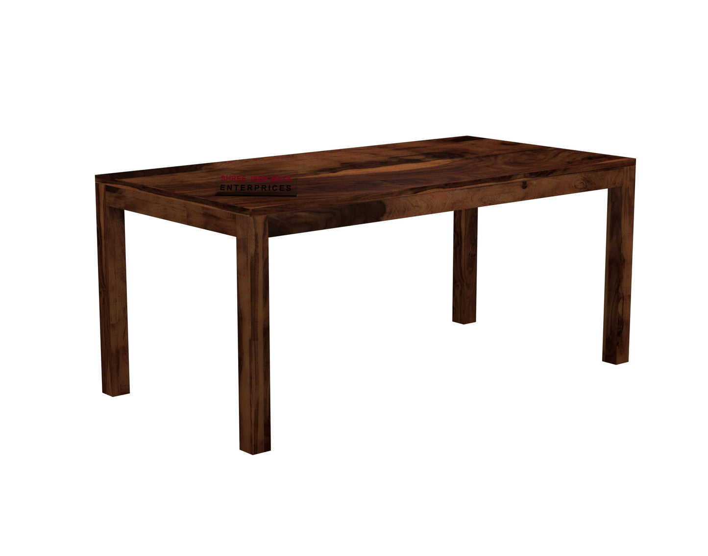 Premium Solid Wood 6 Seater Dining Table Set with Slatted Back Chairs