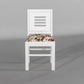 Handcrafted Solid Wood 6 Seater Dining Table Set in White Finish