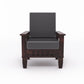 Solid Wood 5 Seater Sofa Set (3 Seater + 2 Single Seaters) | Natural & Walnut Finish with Cushioned Comfort