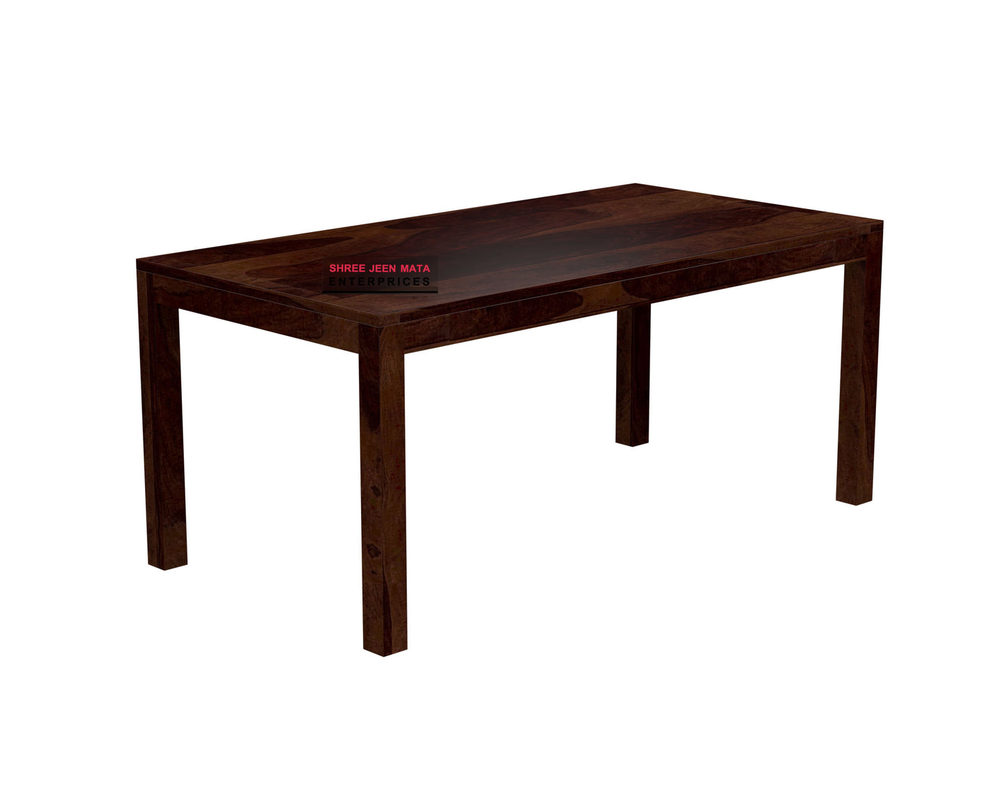 Premium Solid Wood 6 Seater Dining Table Set with Slatted Back Chairs
