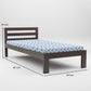 Solid Wood Single Bed with Minimal Slat Headboard