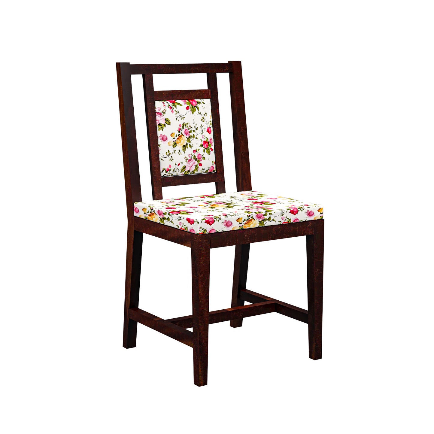 Solid Wood 4 Seater Dining Table Set with 4 Cushioned Chairs