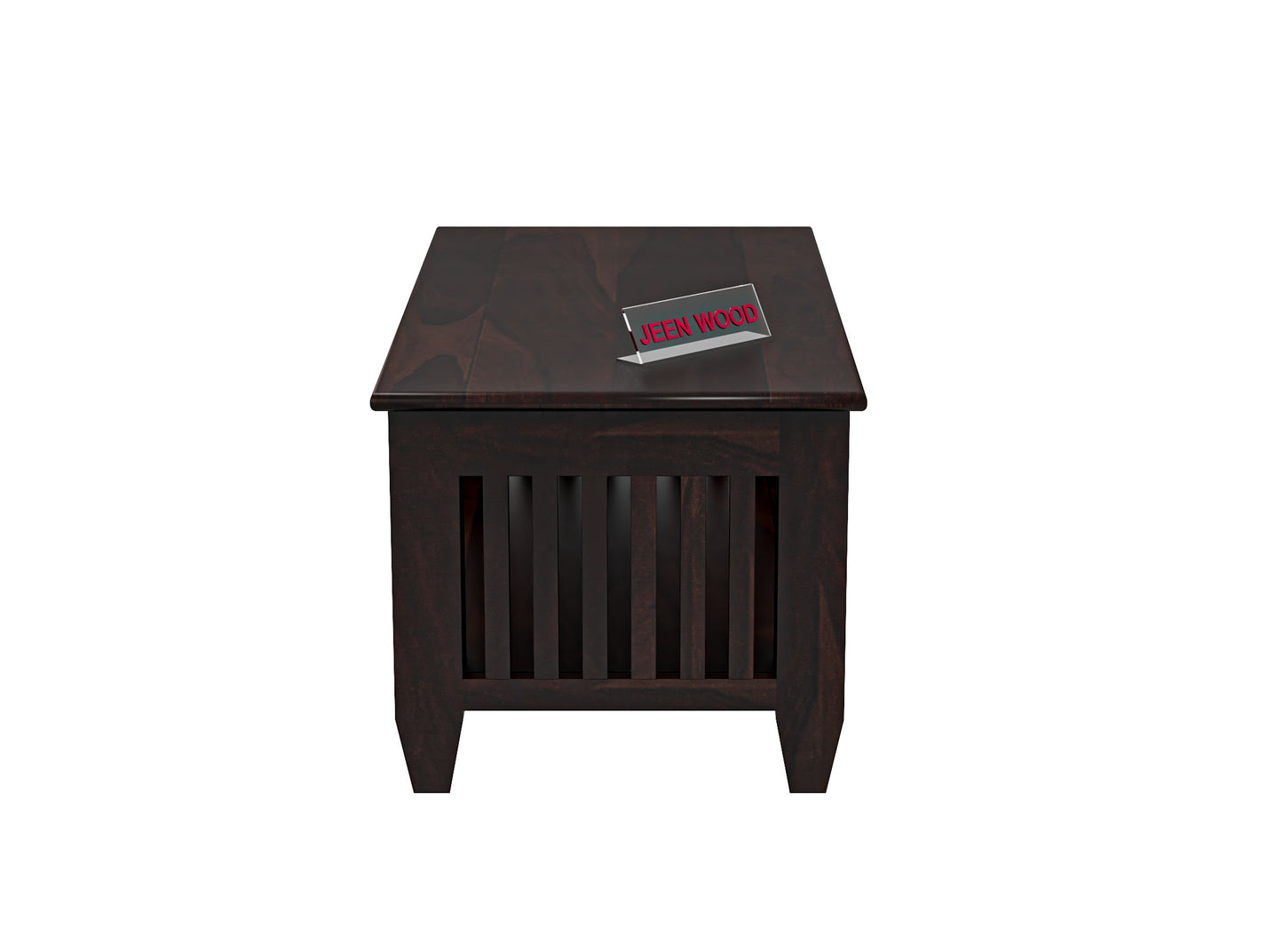 Solid Wood Coffee Table with Open Shelf – Modern Living Room Center Table