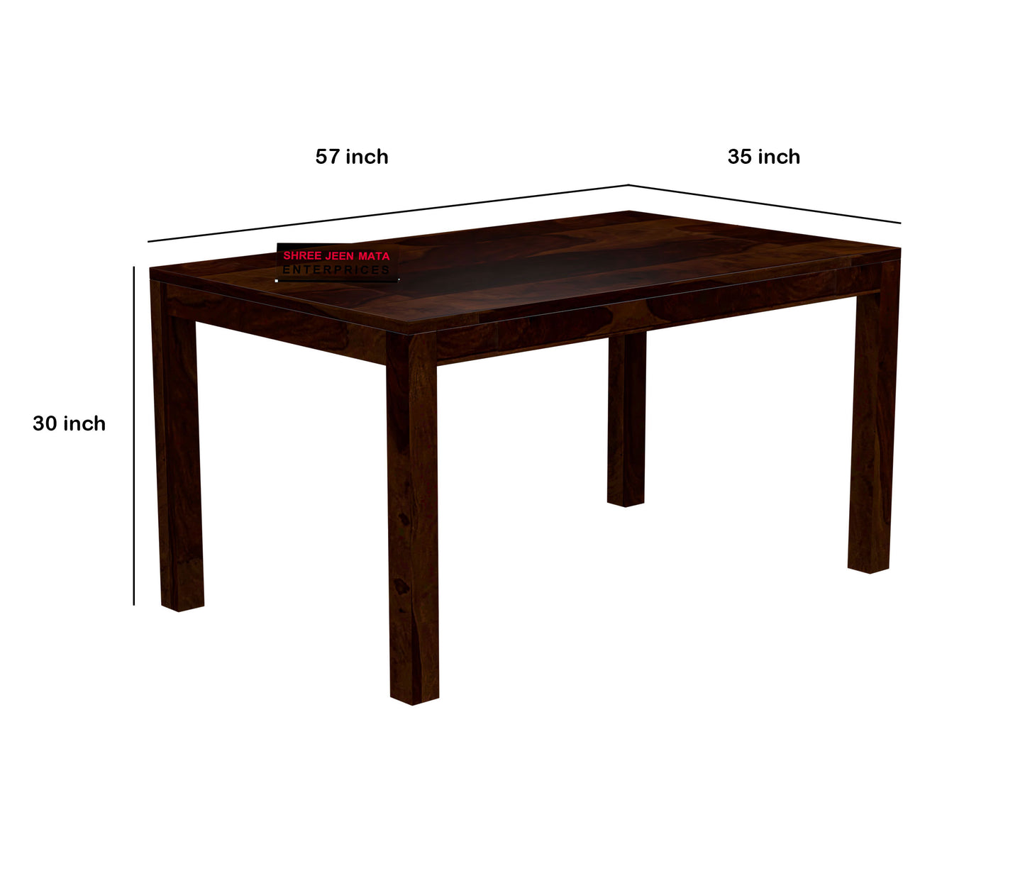 Premium Solid Wood 6 Seater Dining Table Set with Cushioned Chairs
