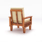 Premium Solid Wood 6 Seater Sofa Set (3+2+1) with Cushioned Seating | Natural & Walnut Finish