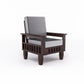 Premium Solid Wood 6 Seater Sofa Set (3+2+1) with Cushioned Seating | Natural & Walnut Finish