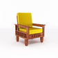 Premium Solid Wood 6 Seater Sofa Set (3+2+1) with Cushioned Seating | Natural & Walnut Finish