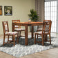 Solid Wood 4 Seater Dining Table Set with 4 Cushioned Chairs