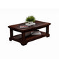 Handcrafted Solid Wood Coffee Table with Open Shelf