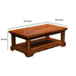 Handcrafted Solid Wood Coffee Table with Open Shelf