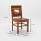 Solid Wood 4 Seater Dining Table Set with 3 Chairs and 1 Bench