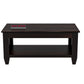 Solid Wood Coffee Table with Open Shelf – Modern Living Room Center Table