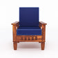 Premium Solid Wood 6 Seater Sofa Set (3+2+1) with Cushioned Seating | Natural & Walnut Finish