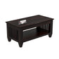 Solid Wood Coffee Table with Open Shelf – Modern Living Room Center Table
