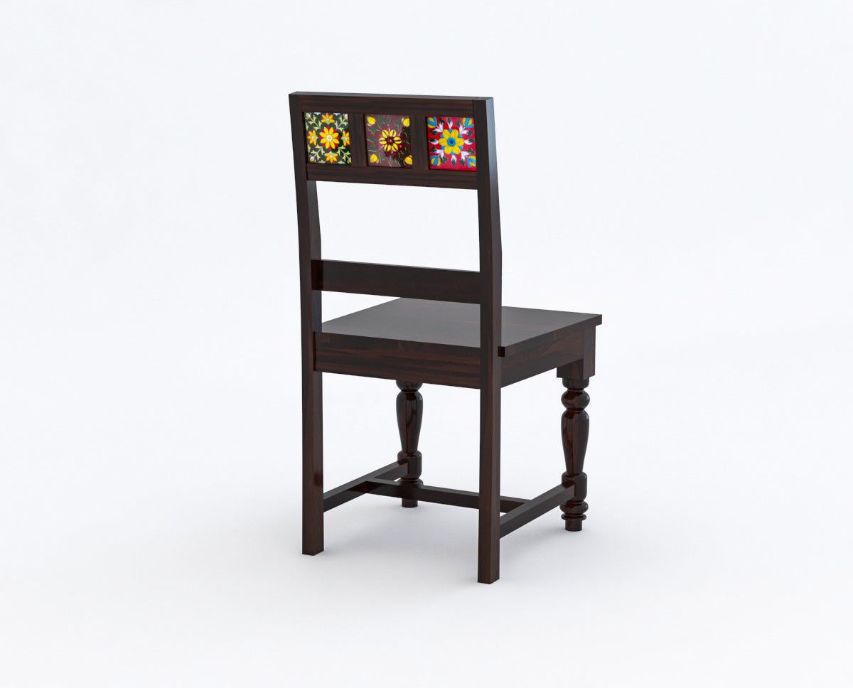 Solid Sheesham Wood Study Table with Storage & Matching Chair