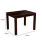 Solid Wood 4 Seater Dining Table Set with Wooden Chairs