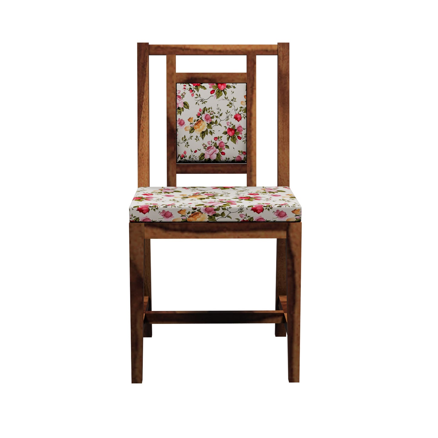 Solid Wood 4 Seater Dining Table Set with 4 Cushioned Chairs