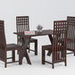 Solid Wood 4 Seater Dining Table Set with 4 Chairs