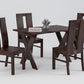 Solid Wood 4 Seater Dining Table Set | 4 Chairs