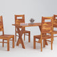Solid Wood 4 Seater Dining Table Set with Modern Chairs