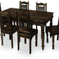 Classic Handcrafted Sheesham Wood Dining Table Set (6 Seater)
