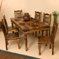 Classic Handcrafted Sheesham Wood Dining Table Set (6 Seater)