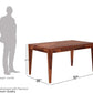 Solid Wood 6 Seater Dining Table Set with Cushioned Chairs – Classic Carved Design