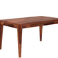 Solid Wood 6 Seater Dining Table Set with Cushioned Chairs – Classic Carved Design