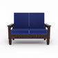 Premium Solid Wood 2 Seater Sofa with Cushions | Natural & Walnut Finish
