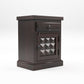 Solid Sheesham Wood Bedside Table with Drawer & Storage Cabinet
