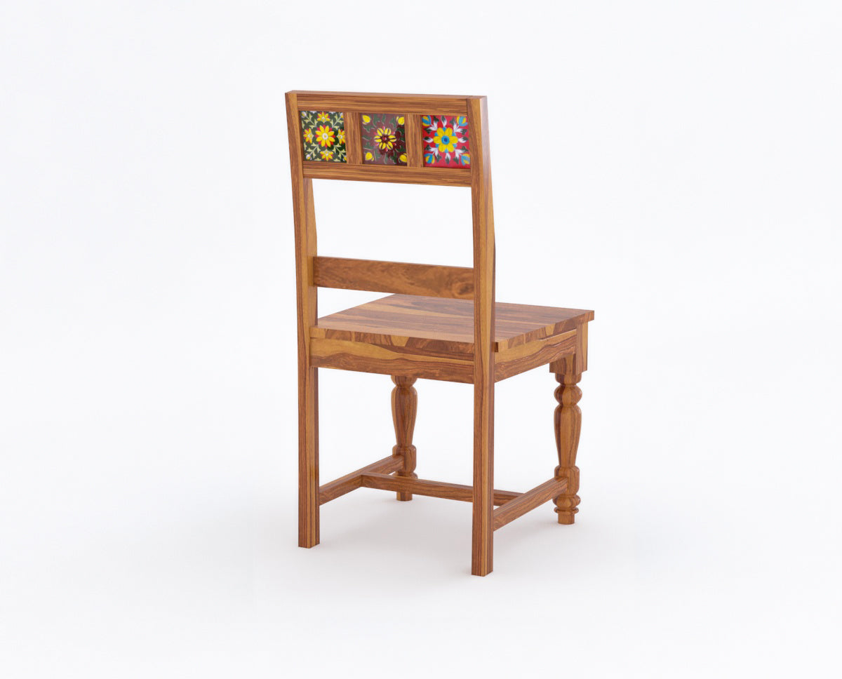 Solid Sheesham Wood Study Table with Storage & Matching Chair