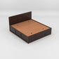 Solid Wood Storage Bed with Designer Panel Headboard – King Size Wooden Bed