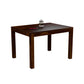 Solid Wood 4 Seater Dining Table Set with 4 Cushioned Chairs