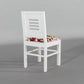 Solid Wood 6 Seater Dining Table Set with Cushioned Chairs