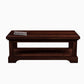 Handcrafted Solid Wood Coffee Table with Open Shelf