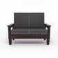 Premium Solid Wood 2 Seater Sofa with Cushions | Natural & Walnut Finish