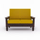 Solid Wood 4 Seater Sofa Set (Set of 2) | Natural & Walnut Finish Wooden Sofa with Cushions