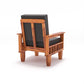 Premium Solid Wood 6 Seater Sofa Set (3+2+1) with Cushioned Seating | Natural & Walnut Finish