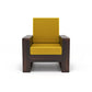 Solid Wood 5 Seater Sofa Set (3+1+1) | Natural & Walnut Finish Wooden Sofa with Cushions