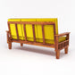 Solid Wood 5 Seater Sofa Set (3 Seater + 2 Single Seaters) | Natural & Walnut Finish with Cushioned Comfort