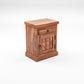 Solid Sheesham Wood Bedside Table with Drawer & Storage Cabinet