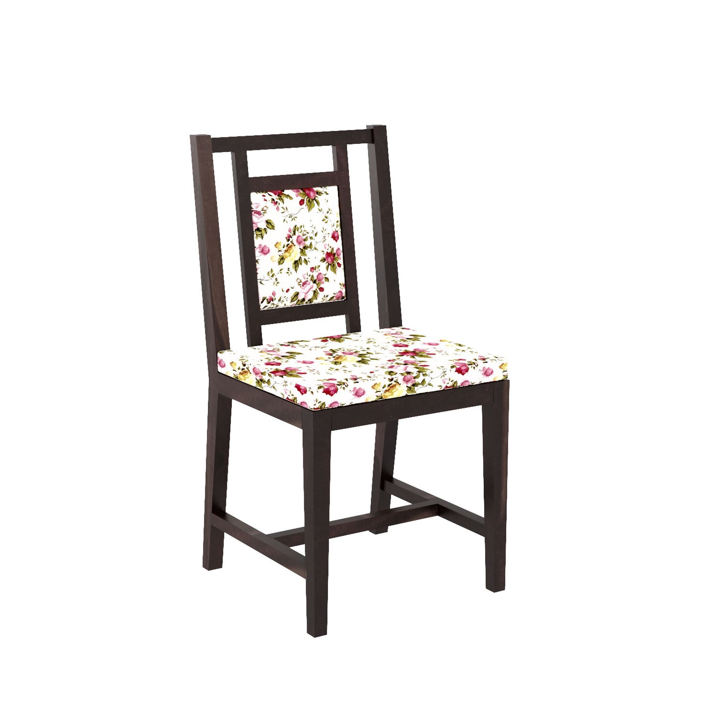 Solid Wood 4 Seater Dining Table Set with 4 Cushioned Chairs