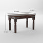 Solid Wood 4 Seater Dining Table Set with 3 Chairs & 1 Bench