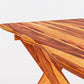 Solid Wood 4 Seater Dining Table Set with 3 Cushioned Chairs and 1 Upholstered Bench