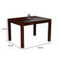Solid Wood 4 Seater Dining Table Set with 4 Cushioned Chairs